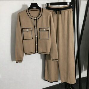 Beige Knit Lounge Set | Chic & Cozy Matching Set